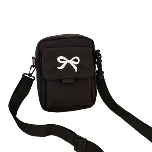 Damen Bow Fashion Schulter tasche verstellbarer Riemen Trendy Crossbody-Tasche einfarbig Täglich Sport Messenger Taschen Geldbörsen und Handtaschen von hiwhale