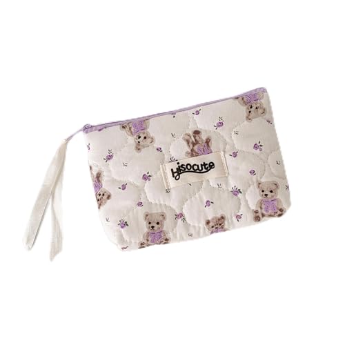 Kawaii Cartoon Bär Geldbörse, Ins Style Lippenstift Tasche, Kopfhörer hülle Geste PPT sonstiges Stauraum, niedlicher Karten Halter von hiwhale