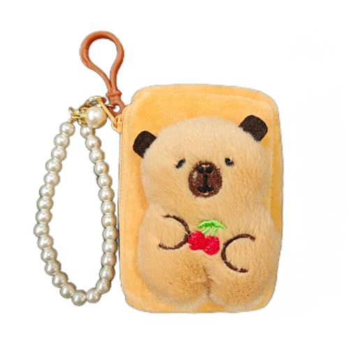 Kreative niedliche Capybara Anime-Plüsch-Geldbörse Cartoon-Ohrhörer-Aufbewahrung Tasche Mini Niedliches Geldwechsel-Beutel-Anhänger von hiwhale