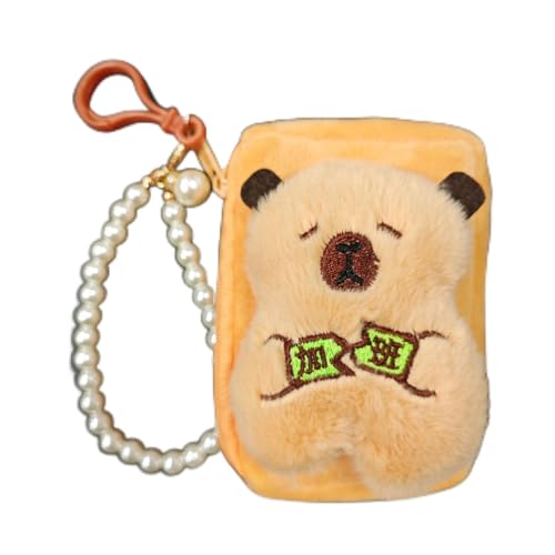 Kreative niedliche Capybara Anime-Plüsch-Geldbörse Cartoon-Ohrhörer-Aufbewahrung Tasche Mini Niedliches Geldwechsel-Beutel-Anhänger von hiwhale