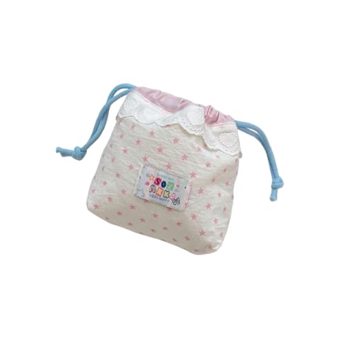 Mode süße Spitze Kordel Zug Kosmetik Tasche Münz Tasche Kopfhörer Tasche Reisekarten Halter ID-Schlüssel tragbare Aufbewahrung Taschen Girly Geschenke von hiwhale