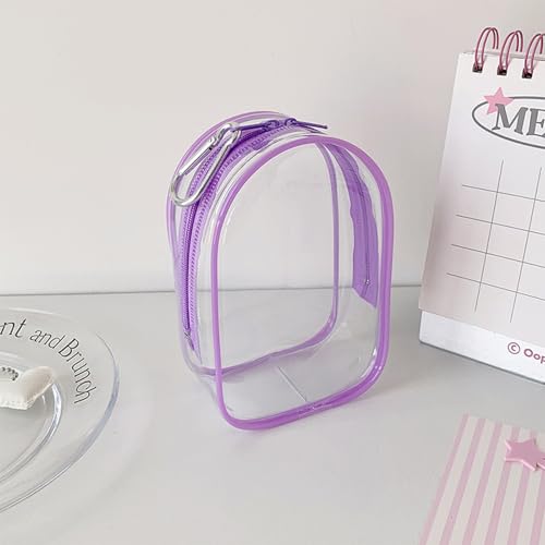 Nettes Cartoon-Anime-Puppen-Display-Tasche - Transparentes Münzbeutel, Schlüsselanhänger, Pendant-Tasche, Organizer für Schlüssel, Lippenstift & Kopfhörer von hiwhale