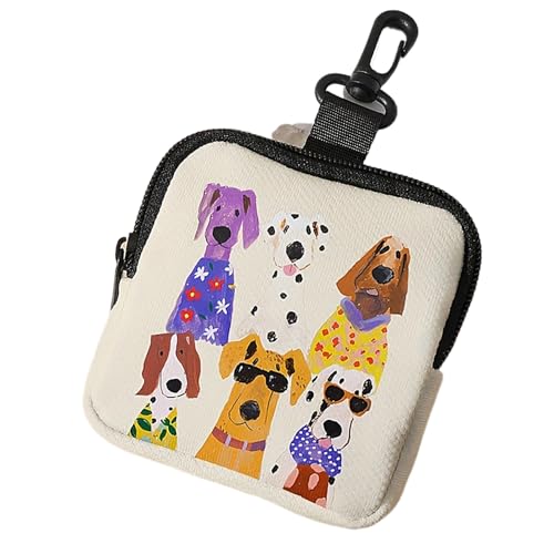 Trend ige Mini Cat Dog Print Leichte Geldbörse Anhänger Haltbare tragbare Reiß Verschluss Aufbewahrung Tasche Geschenk von hiwhale