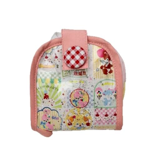 hiwhale Dopamin Sommer Mini Mehr Schicht ige Karten Halter Tragbare Aufbewahrung Tasche Cartoon Design Kompakt Frauen Geldbörse von hiwhale