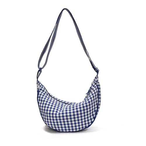 hiwhale Koreanische einfache kartierte Umhängetaschen Vielseitige Crossbody-Taschen Damen Trendy Unterarm-Tasche Pendler-Einkaufstasche für Mädchen Geschenk von hiwhale
