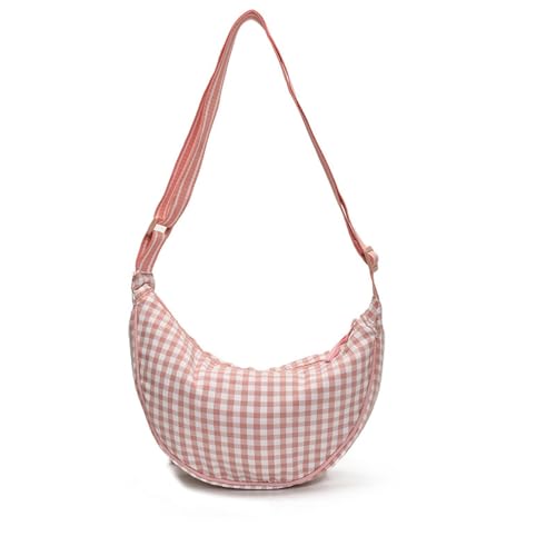 hiwhale Koreanische einfache kartierte Umhängetaschen Vielseitige Crossbody-Taschen Damen Trendy Unterarm-Tasche Pendler-Einkaufstasche für Mädchen Geschenk von hiwhale