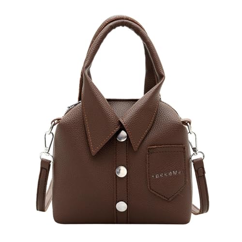 hiwhale PU Tragbare Hemd-Stil Schulter tasche Damen Mode Vielseitige Crossbody-Taschen Reiß verschluss Handtasche Pendler Taschen Geschenke von hiwhale