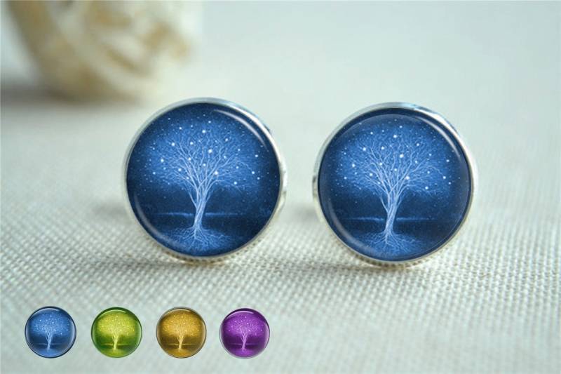 Baum Des Lebens Manschettenknöpfe Vier-Jahreszeiten-Baum Krawattenklammer von hmpisces