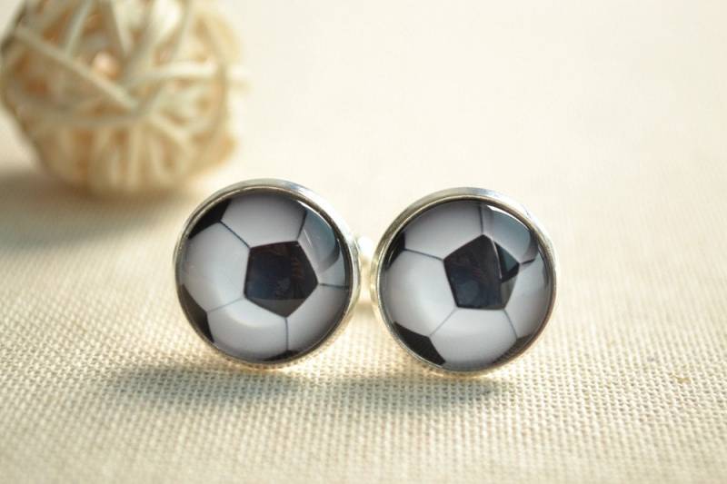 Fußball Manschettenknöpfe Und Krawatte Clip Set, Sport Bar Herren Zubehör, Schmuck, Bräutigam | xk027 von hmpisces