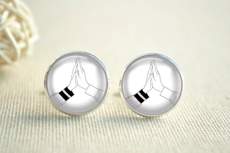 Hohe Fünf Manschettenknöpfe, Swear Versprechen Krawatte Clip Graduierung Geschenk, Personalisierte Manschettenknöpfe Für Männer | xk140 von hmpisces