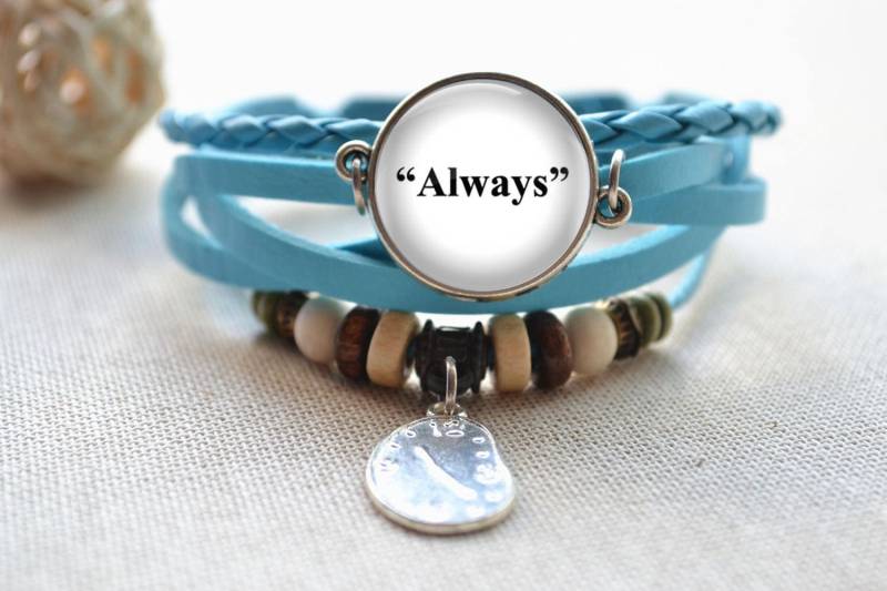 Immer Armband, Quote Armband, Uhr Bettelarmband, Geflochtenes Lederband Glaskuppel Bild Schmuck Geschenk | Sl051 Immer Armband, Quote Armband, Uhr Bettelarmband, Geflochtenes Lederband Glaskuppel Bild Schmuck Geschenk | Sl051 von hmpisces