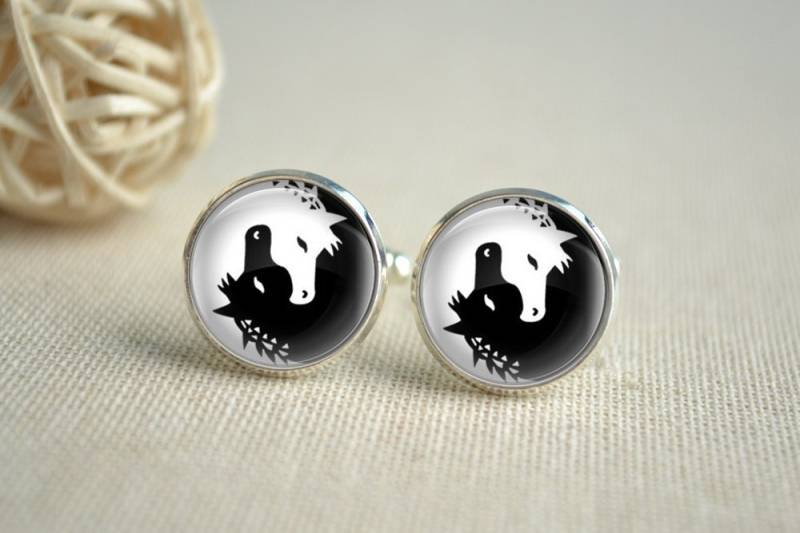 Pferd Manschettenknöpfe, Liebhaber Krawatte Clip, Tai Chi Yin Yang Geschenk Für Männer, Hochzeit Manschettenknöpfe | xk039 von hmpisces