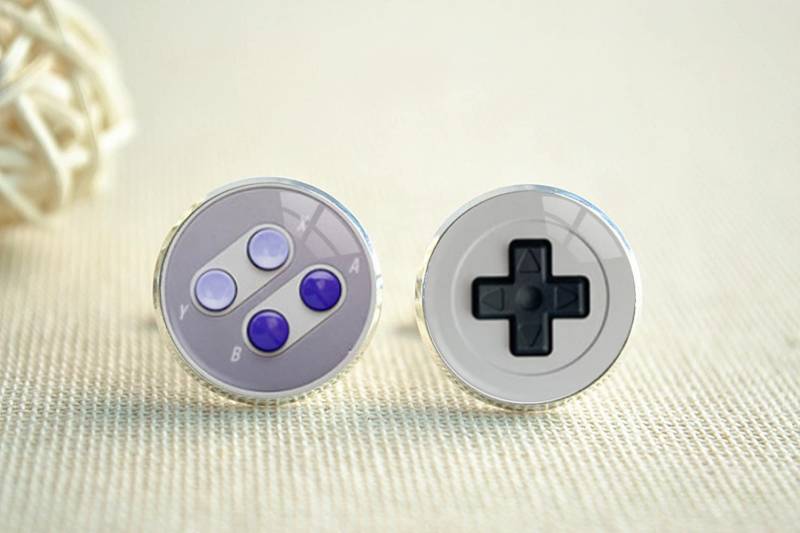 Spiel-Taste Manschettenknöpfe, Video-Spiel-Fernbedienungen Spielkonsole Taste Personalisierte Herren Zubehör, Geschenk Für Ihn | xk005 von hmpisces