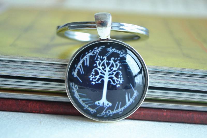 Weißer Baum Von Gondor Schlüsselanhänger - Des Lebens Leben Bild Anhänger Weißer Charme Geschenk | Kr001 von hmpisces
