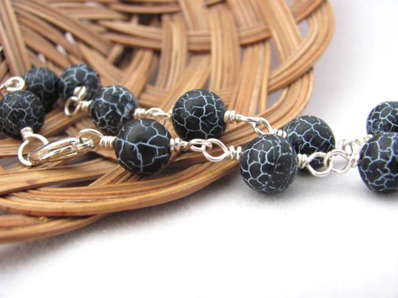 Draht Gewickelt Navy Blue Dream Fire Dragon Vene Achat Edelstein Armband Draht Gewickelt Navy Blue Dream Fire Dragon Vene Achat Edelstein Armband von hmrindewitt