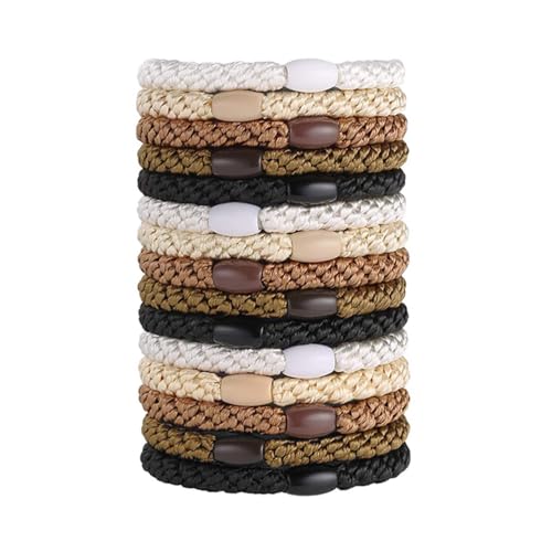 Elastische Haargummis für Damen und Mädchen, Baumwollbänder, weich gewebte Pferdeschwanzhalter für dickes Haar und lockiges Haar, 15 Stück Elastische Haargummis für Damen und Mädchen, Baumwollbänder, weich gewebte Pferdeschwanzhalter für dickes Haar und lockiges Haar, 15 Stück von hnswwgew