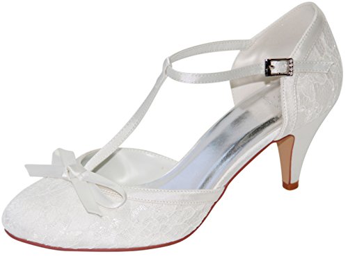 hochzeits-shop-hamburg HBH Hamburger Brautmode Brautschuhe RS-9888 Ivory Gr.36 von hochzeits-shop-hamburg