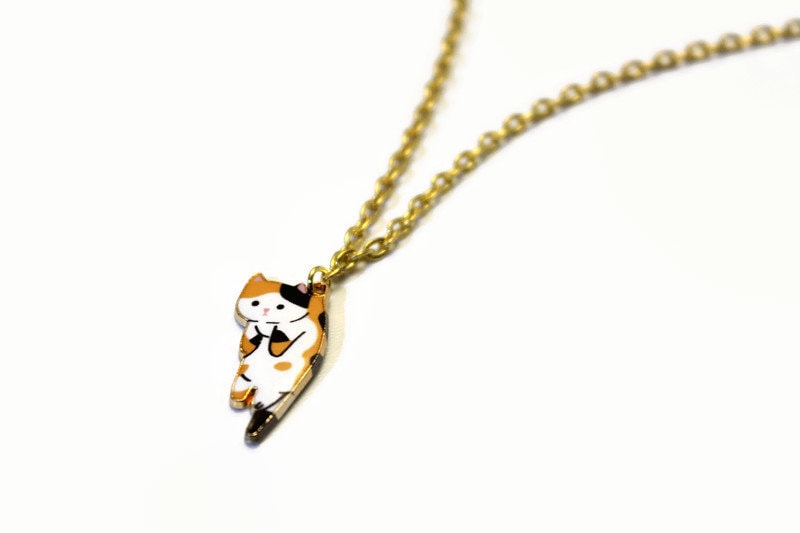 Glückskatzen Halskette, Goldene Halskette Für Katzenliebhaber, Cat Lady Katzenschmuck Glückskatzen Halskette, Goldene Halskette Für Katzenliebhaber, Cat Lady Katzenschmuck von hodderdesigns