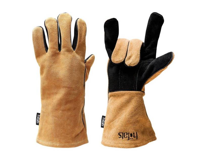 höfats Grillhandschuhe Leder, (Zertifiziert nach EN 407 und EN 390, extrem hitzebeständig, Topfhandschuh, Ofenhandschuh zum Grillen), hitzebeständig von höfats