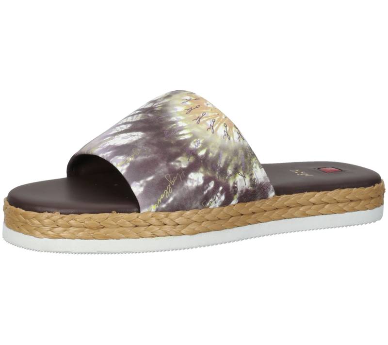 högl Damen Strand-Pantolette mit Batikprint Sommer-Schuhe 3-10 0738 2299 Braun/Bunt von högl