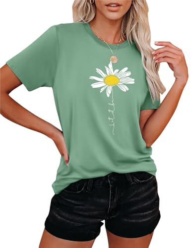 Damen Sonnenblume T-Shirt Frauen Tshirt mit Sonnenblumen-Motiv Sommer Kurzarm Shirt für Frau...… Damen Sonnenblume T-Shirt Frauen Tshirt mit Sonnenblumen-Motiv Sommer Kurzarm Shirt für Frau...… von hohololo