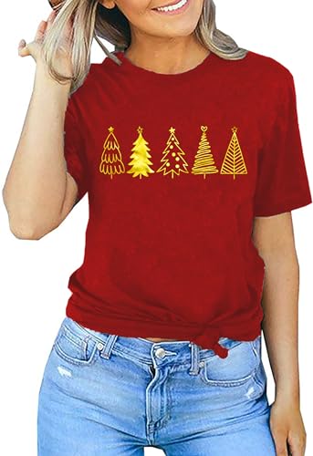 Weihnachtsbaum-Shirts für Frauen Weihnachts-T-Shirts Weihnachts-Shortsleeve-Graphic-T-Shirts Lässige Feiertagsshirts Oberteile... Weihnachtsbaum-Shirts für Frauen Weihnachts-T-Shirts Weihnachts-Shortsleeve-Graphic-T-Shirts Lässige Feiertagsshirts Oberteile... von hohololo