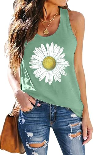 hohololo Damen Sonnenblume Tank Top Sommer Casual Tanktops Frauen Grafik Top hohololo Damen Sonnenblume Tank Top Sommer Casual Tanktops Frauen Grafik Top von hohololo