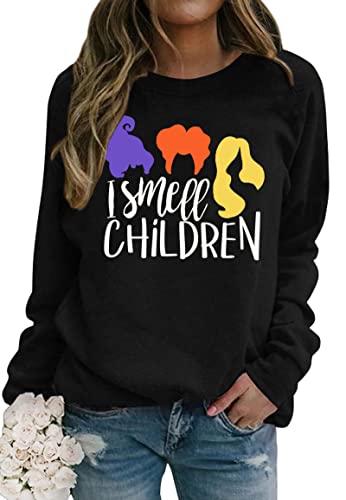 hohololo Halloween Sweatshirt Damen Hocus Pocus Langarmshirts Sanderson Sisters Pullover Tops Bluse von hohololo