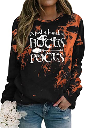 hohololo Halloween Sweatshirt Damen Hocus Pocus Langarmshirts Sanderson Sisters Pullover Tops Bluse von hohololo