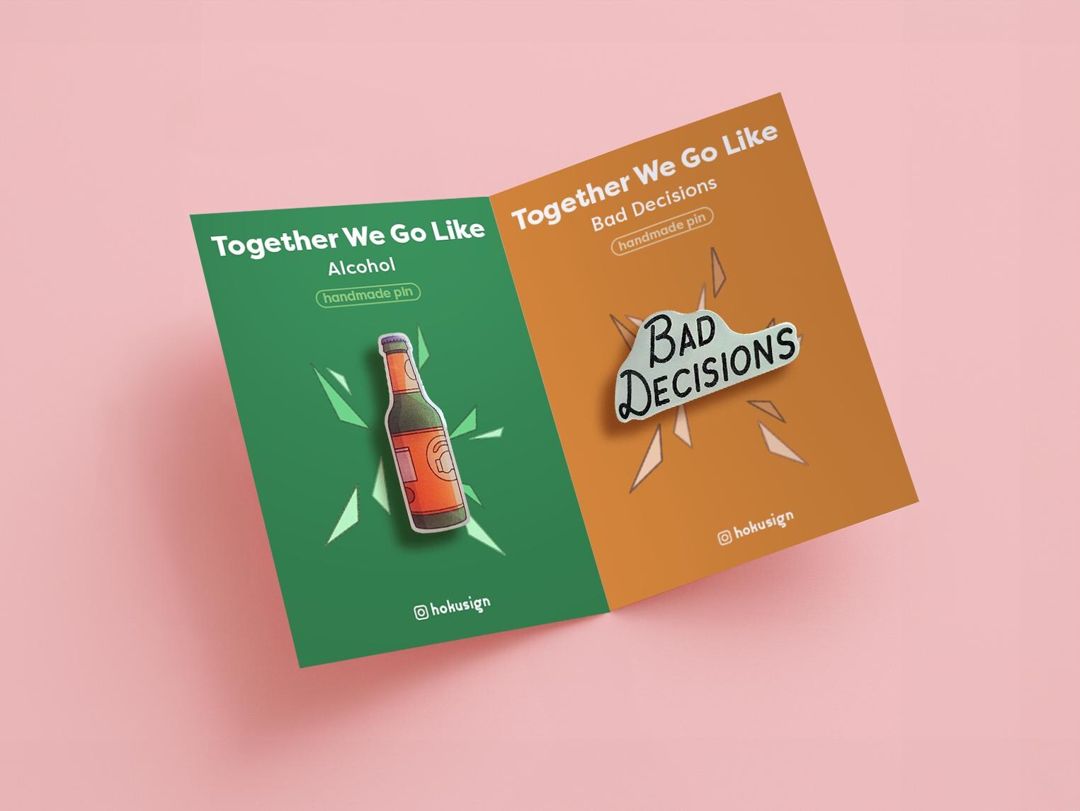 Friendship Pin | Together We Go Like - Alcohol & Bad Decisions Funny Birthday Gift Cute Set Creative Party Valentines Friendship Pin | Together We Go Like - Alcohol & Bad Decisions Funny Birthday Gift Cute Set Creative Party Valentines von hokusign