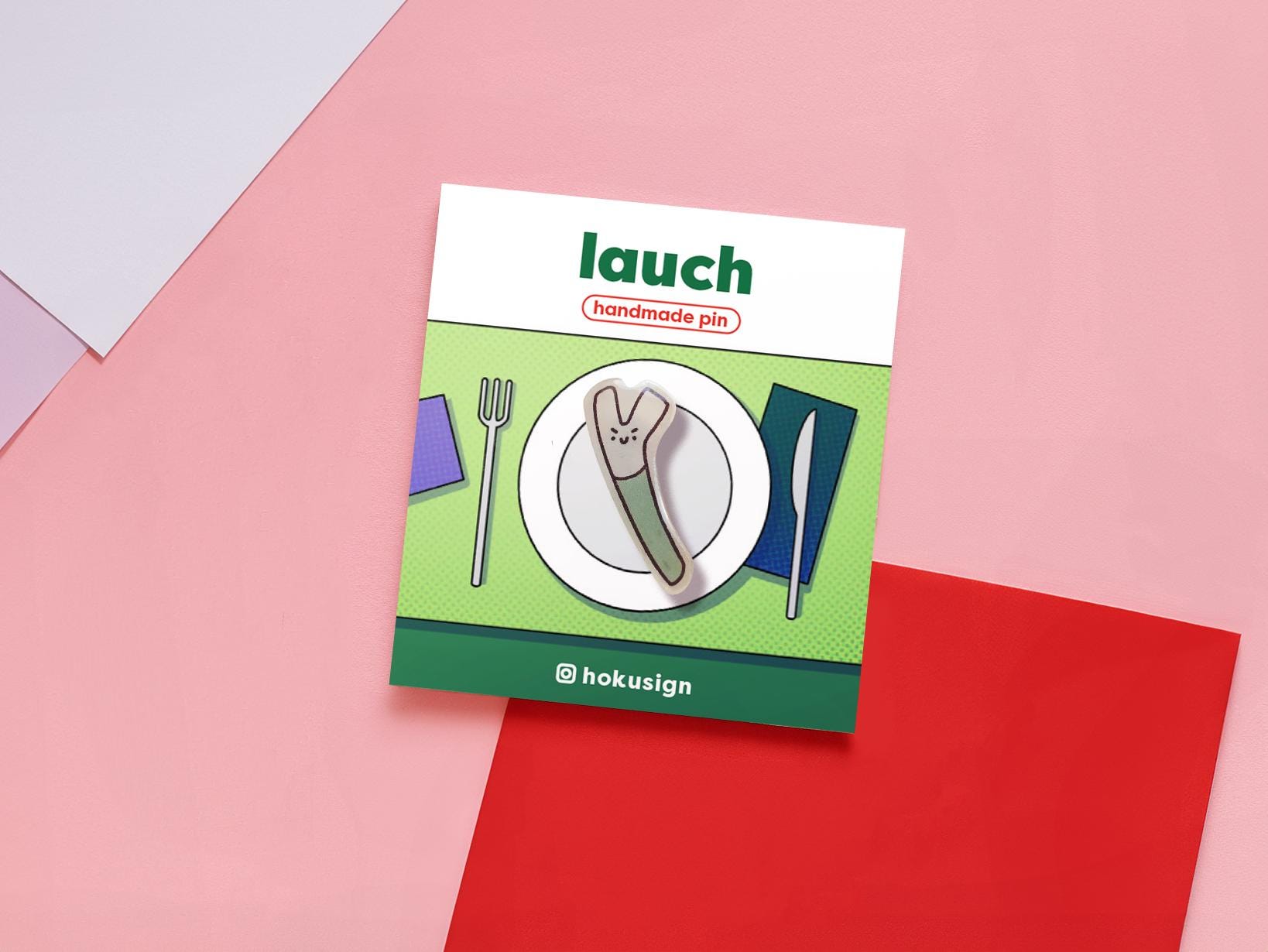 Handmade Leek Pin | Cute Mini Collection Hatsune Miku Inspired Merch Brooch For Backpacks & Clothes Creative Present von hokusign