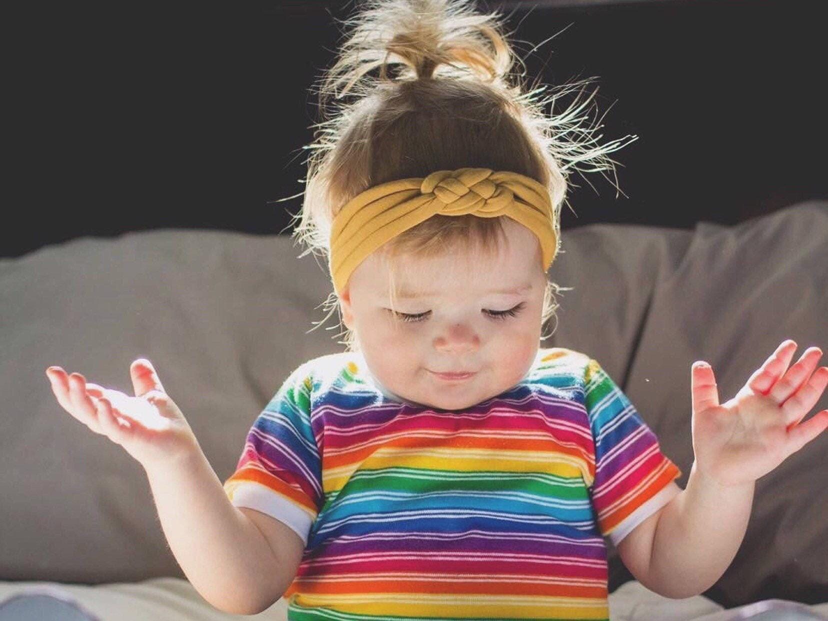 Kleinkind Stretch Stirnband, Mädchen Haar-Accessoires, Kopfbedeckung, Stirnband Für Mädchen, Geschenk, Kopftuch von hollyblossoms