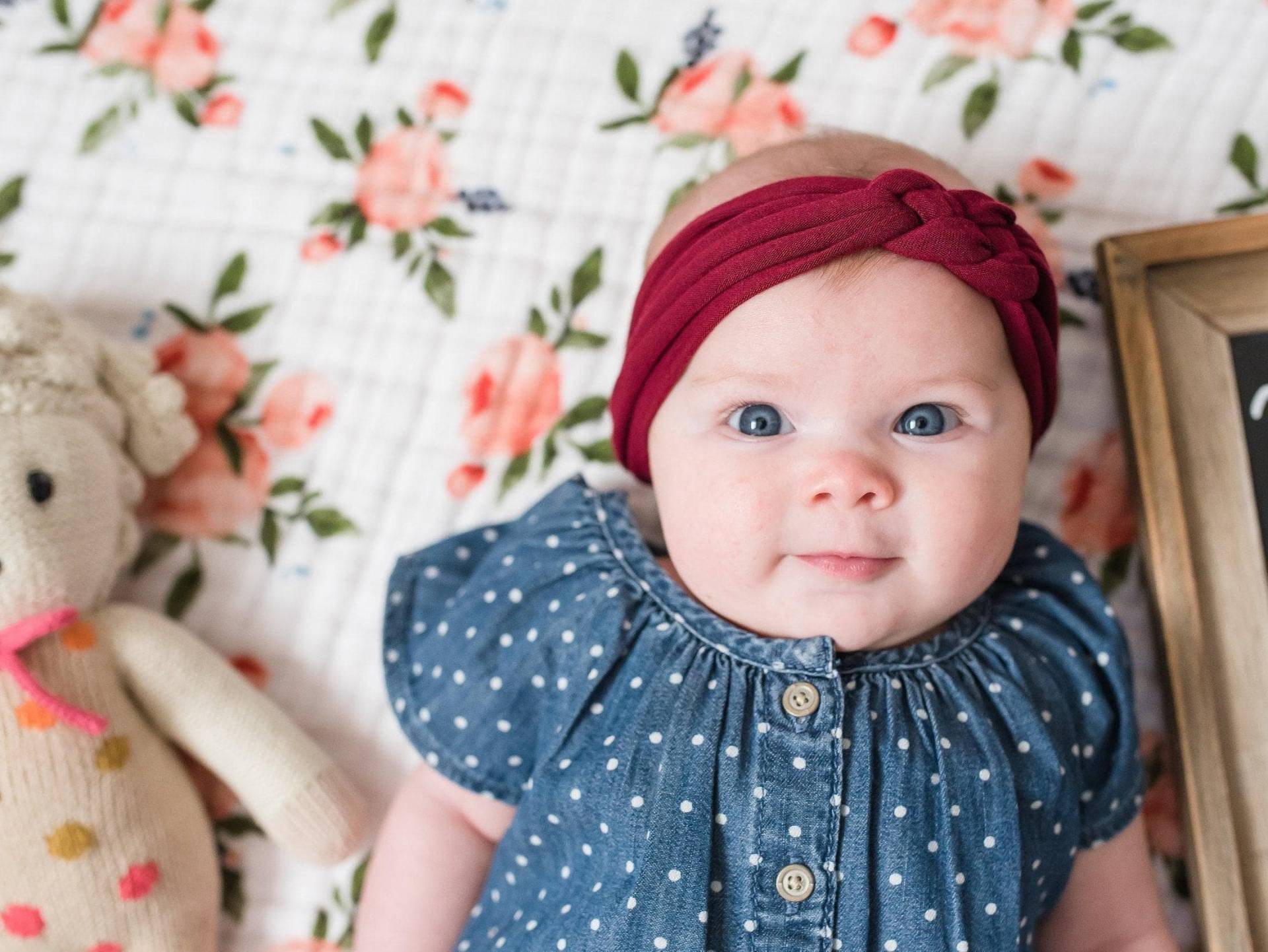 Knoten Stirnband Für Baby - Geschenke Mädchen Baby-Dusche Burgunder Top Knot Rotes von hollyblossoms
