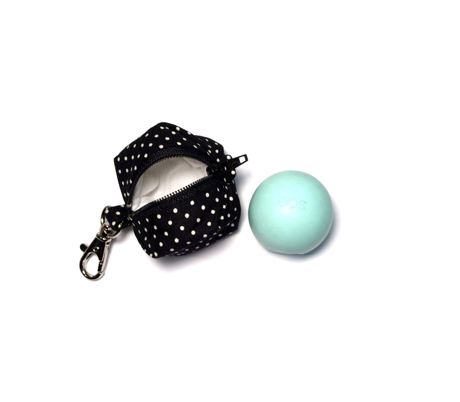 Eos Style Lippenbalsamhalter Reißverschlusstäschchen Mit Clip - Für Kreisförmige Oder Eiförmige Lippenbalsame Passend Airpods Und Pro Black & von hollyhockdesign
