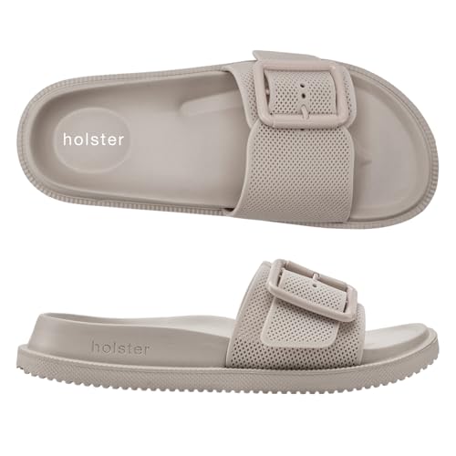 holster Laze Slippers - Vegan Comfort - Podologisch Goedgekeurd - Waterbestendig - Zandkleurig Bruin - Größe 39 von holster