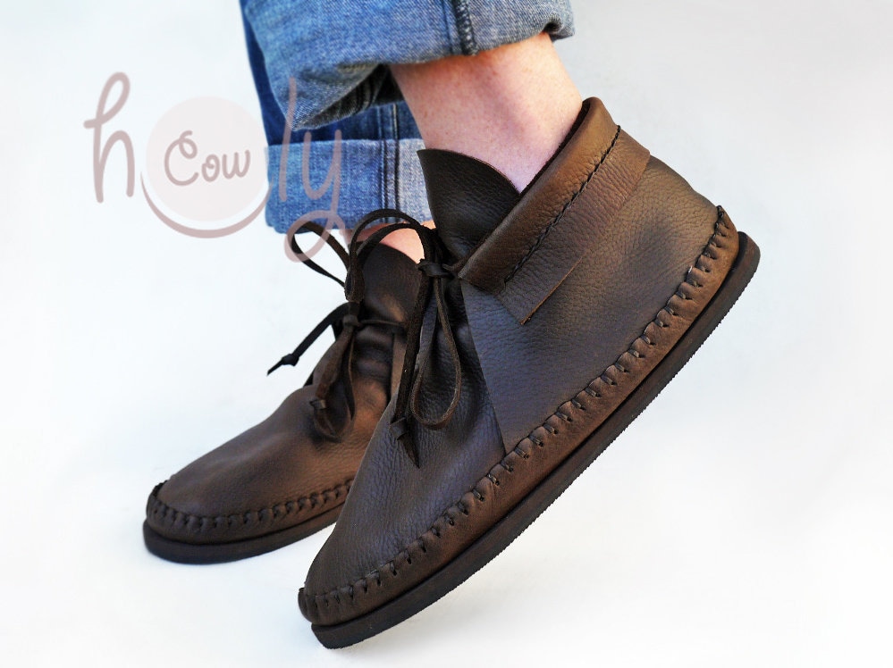 Braune Lederschuhe, Leder Mokassins, Mokassins Damen, Damen Braune Schuhe, Herren Moccasins Herren, Lederschuhe von holycowchic