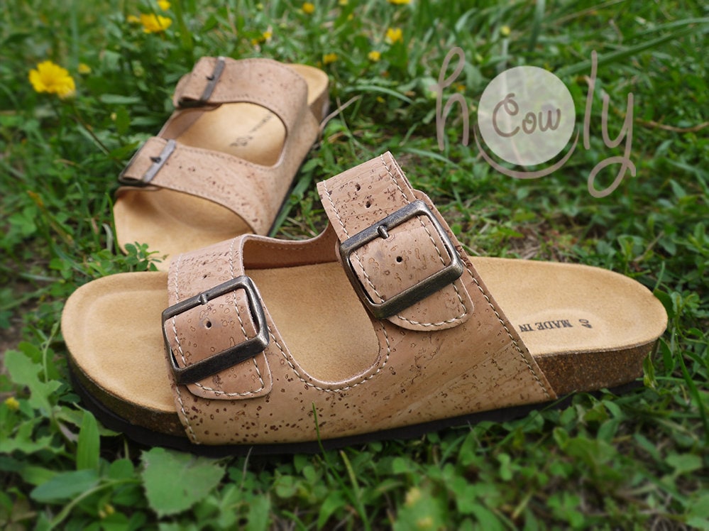 Handgemachte Eco Friendly Verstellbare Sandalen Aus Kork, Eco Sandalen, Kork Schuhe, Damen von holycowchic