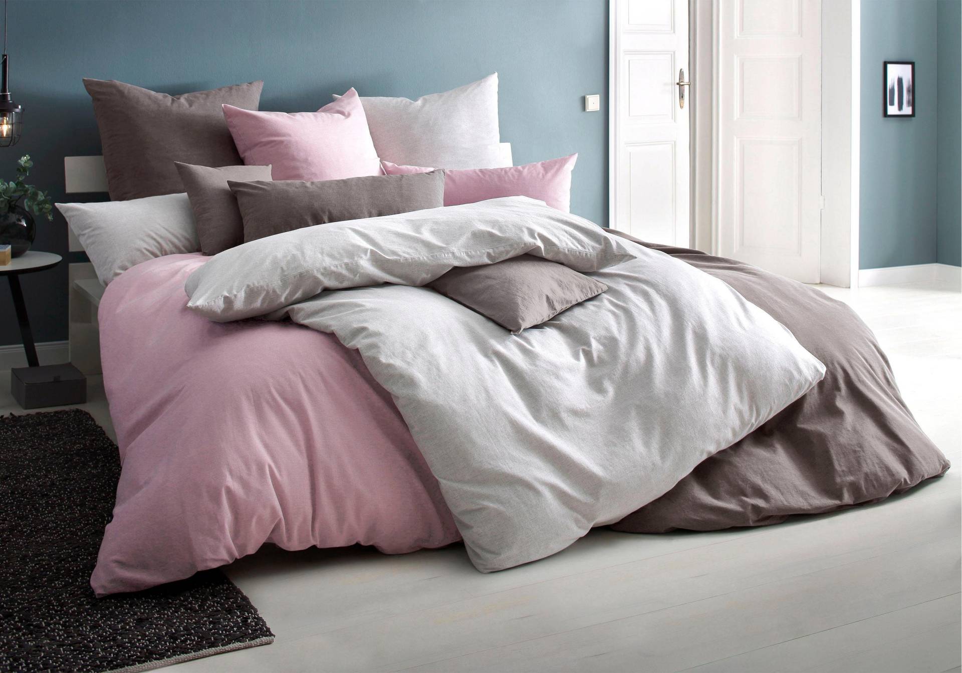 Home affaire Bettwäsche "Melli" 2 tlg. Bettwäsche aus Baumwolle, Leinen-Look in Melange-Optik von home affaire