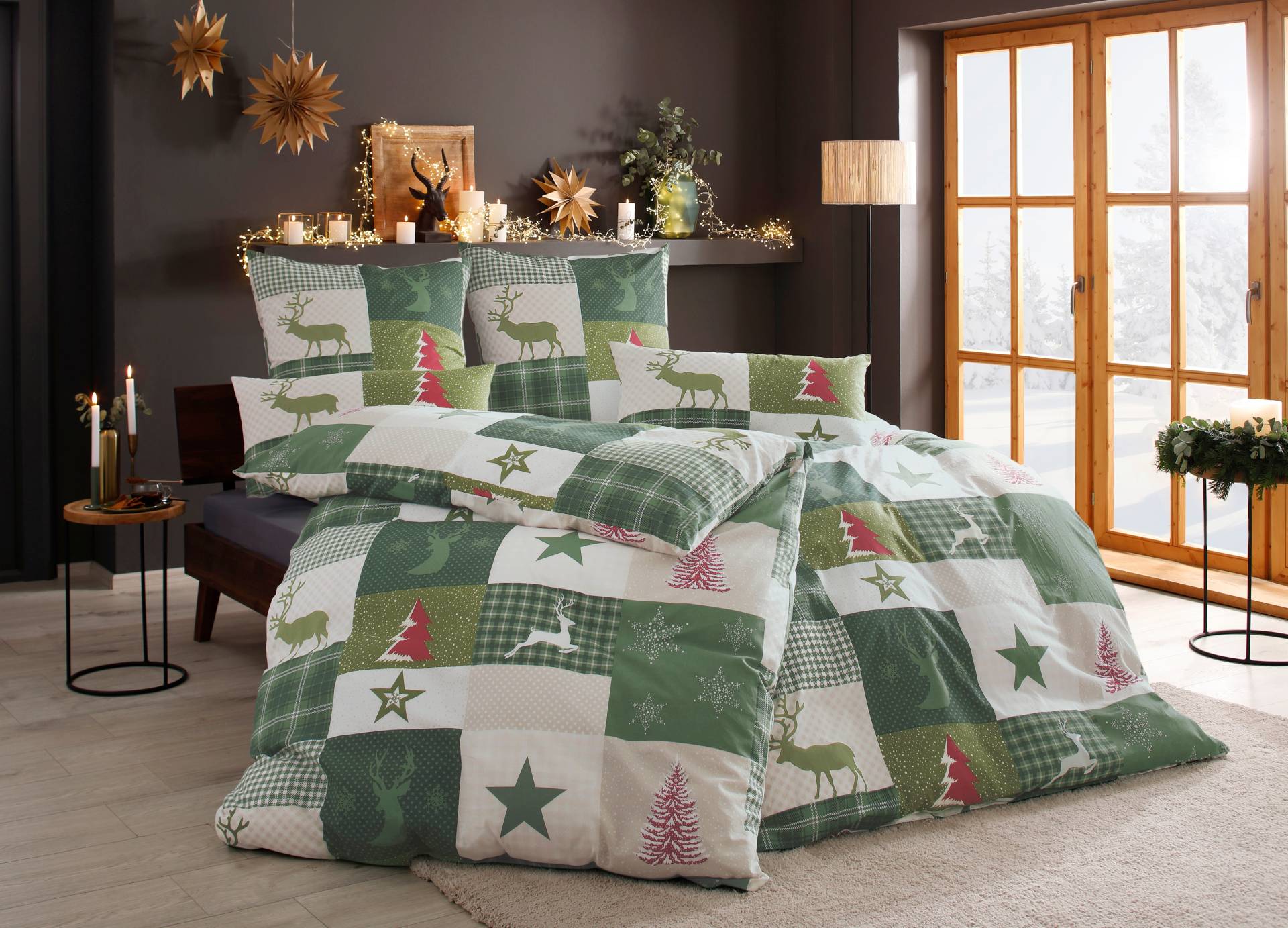 Home affaire Bettwäsche "Nicholas", Weihnachtsbettwäsche, Winter von home affaire