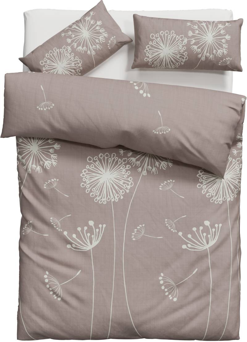 Home affaire Bettwäsche "Soucy" 2 Stk. tlg. ab Gr. 135x200, 100% Baumwolle, Renforcé & PREMIUM Satin (TC300) von home affaire