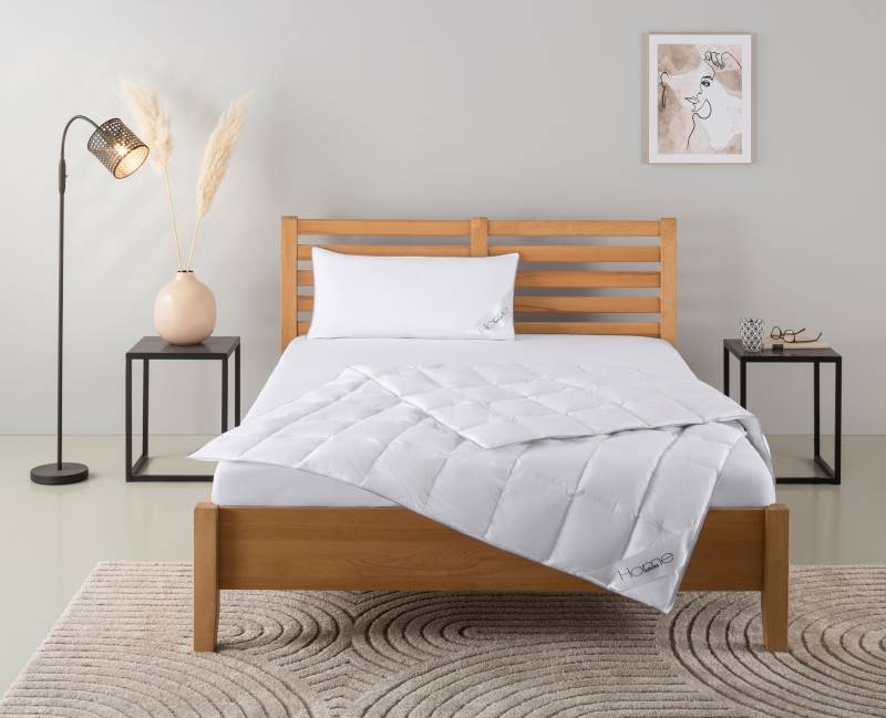 Home affaire Daunenbettdecke + Kopfkissen "Moulle, Bettdecke in 135x200 cm, 155x220 cm, 2-tlg." Set mit Kissen 40x80 cm, 80x80 cm, Sommer, Winter, Made in Germany von home affaire