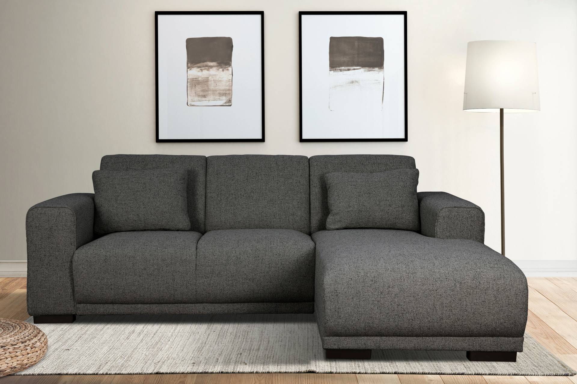 Home affaire Ecksofa "Bornholm incl. 2 Kissen, Stellmaße 234x162 cm L-Form" von home affaire