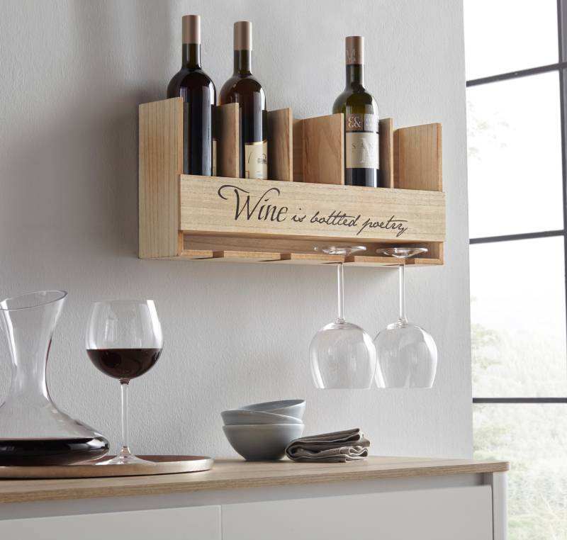 Home affaire Flaschenregal mit Halterung für Flaschen und Gläser von home affaire