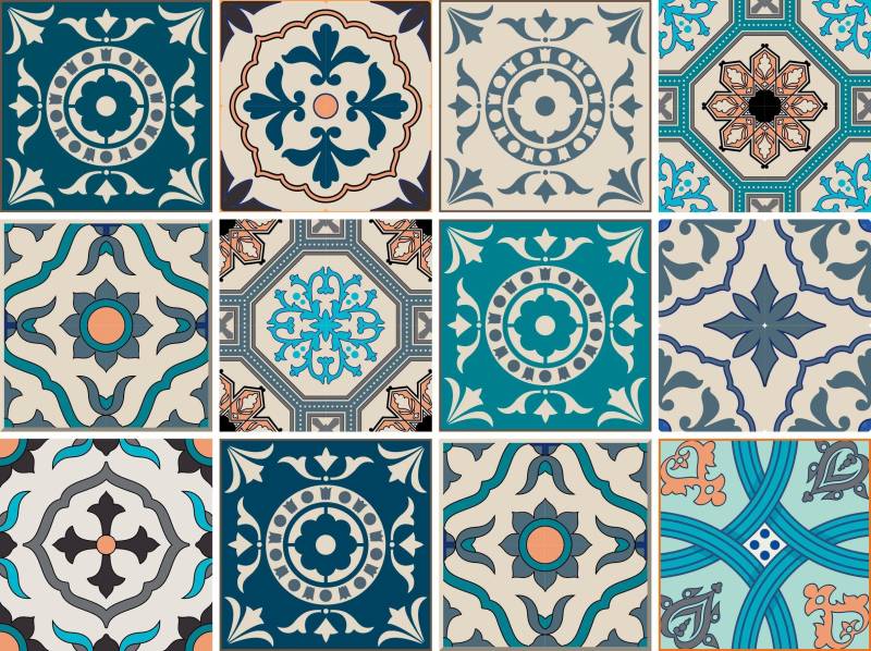 Home affaire Fliesenaufkleber "Ornamente" Stickerfliesen, selbstklebend, Sticker, 12er Set von home affaire