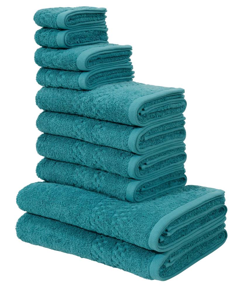 my home Handtuch Set "Regona, als 10 tlg Set und Serie, Premium Handtücher, 500 gr/m²" Set 10 Stk. Frottier Duschtücher, Handtücher, Gästetücher, Seiftücher, 5 Jahre Garantie von My Home