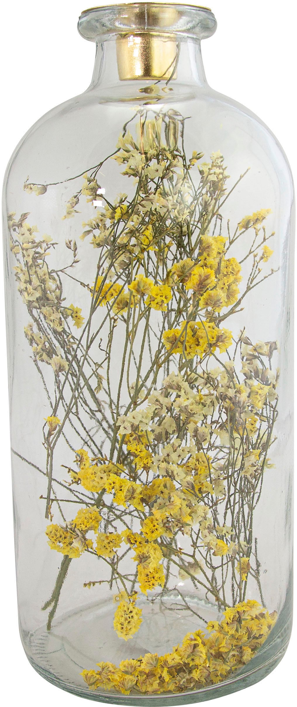 Home affaire Kerzenhalter "Stabkerzenhalter Ancinnes", (1 St.), mit Trockenblumen, Höhe 25 cm von home affaire