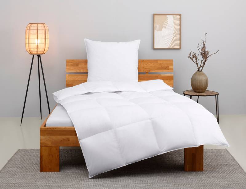 Home affaire Kunstfaserbettdecke + Kopfkissen "Taylore Set: 1 Bettdecke 135x200 cm & 1 Kissen 80x80 cm oder 40x80 cm" Sommer, Herbst & Winter von home affaire