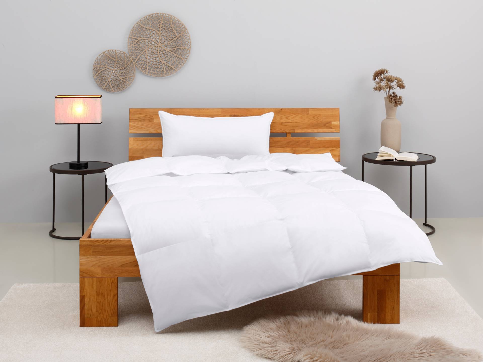 Home affaire Kunstfaserbettdecke + Kopfkissen "Taylore Set: 1 Bettdecke 135x200 cm & 1 Kissen 80x80 cm oder 40x80 cm" Sommer, Herbst & Winter von home affaire