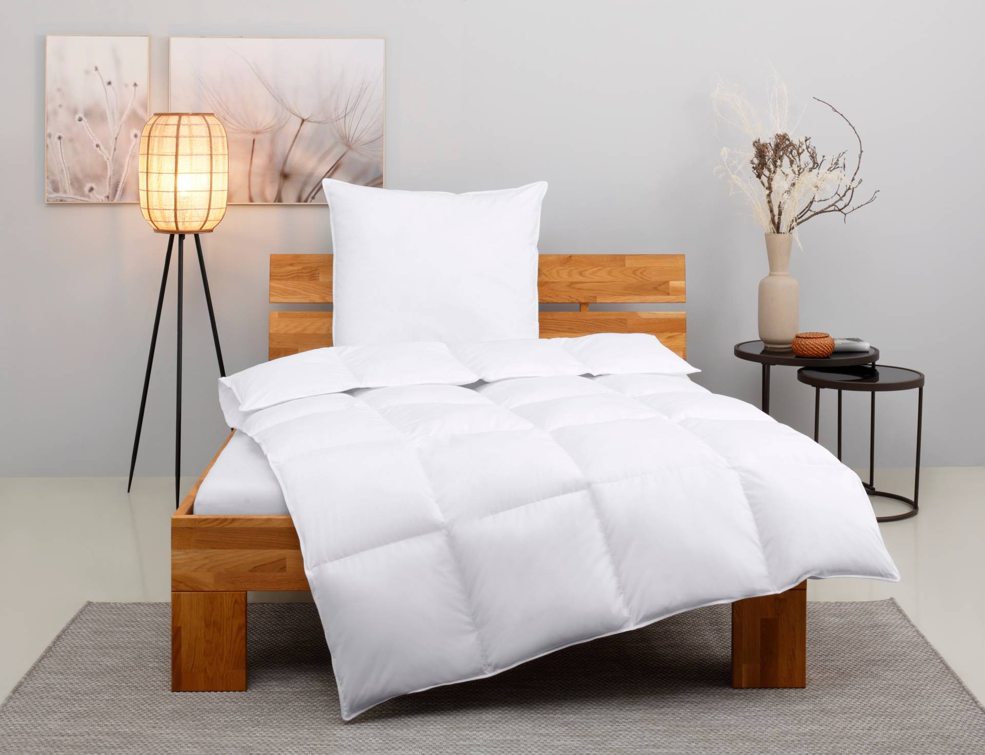 Home affaire Kunstfaserbettdecke + Kopfkissen "Taylore Set: 1 Bettdecke 135x200 cm & 1 Kissen 80x80 cm oder 40x80 cm" Sommer, Herbst & Winter von home affaire