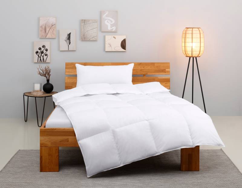 Home affaire Kunstfaserbettdecke + Kopfkissen "Taylore Set: 1 Bettdecke 135x200 cm & 1 Kissen 80x80 cm oder 40x80 cm" Sommer, Herbst & Winter von home affaire